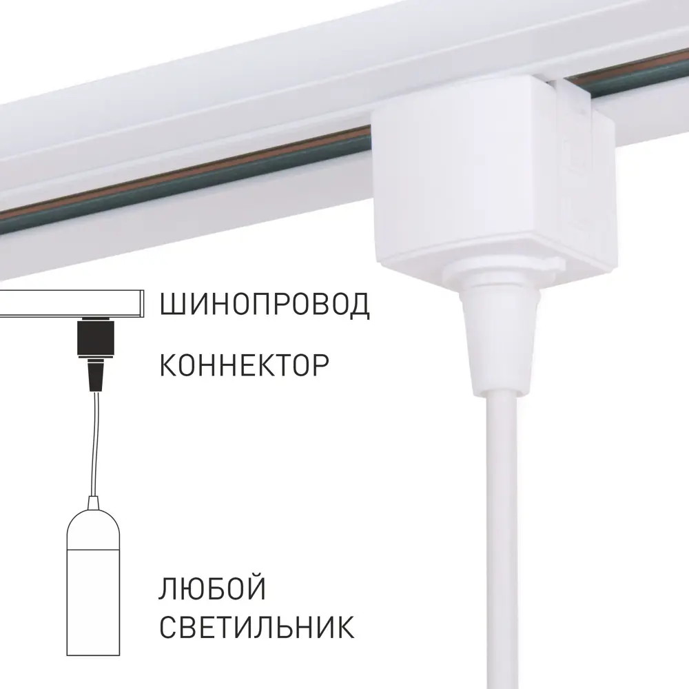 Фото 3 Коннектор для однофазного шинопровода Elektrostandard 85121/00 белый Фото 3 Коннектор для однофазного шинопровода Elektrostandard 85121/00 белый