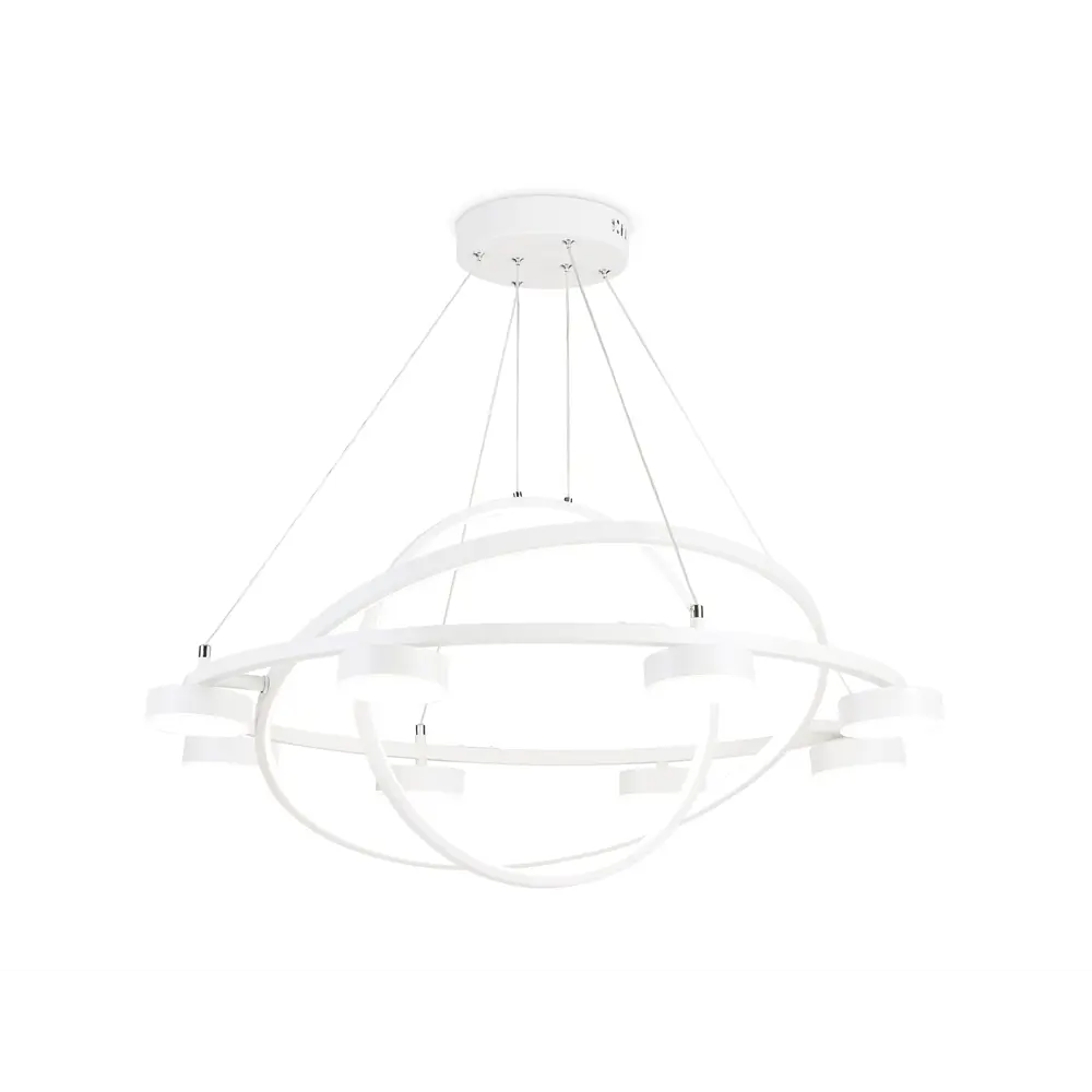 Фото Люстра подвесная светодиодная Ambrella Light Comfort с пультом управления 28 м² регулируемый белый свет цвет белый Фото Люстра подвесная светодиодная Ambrella Light Comfort с пультом управления 28 м² регулируемый белый свет цвет белый