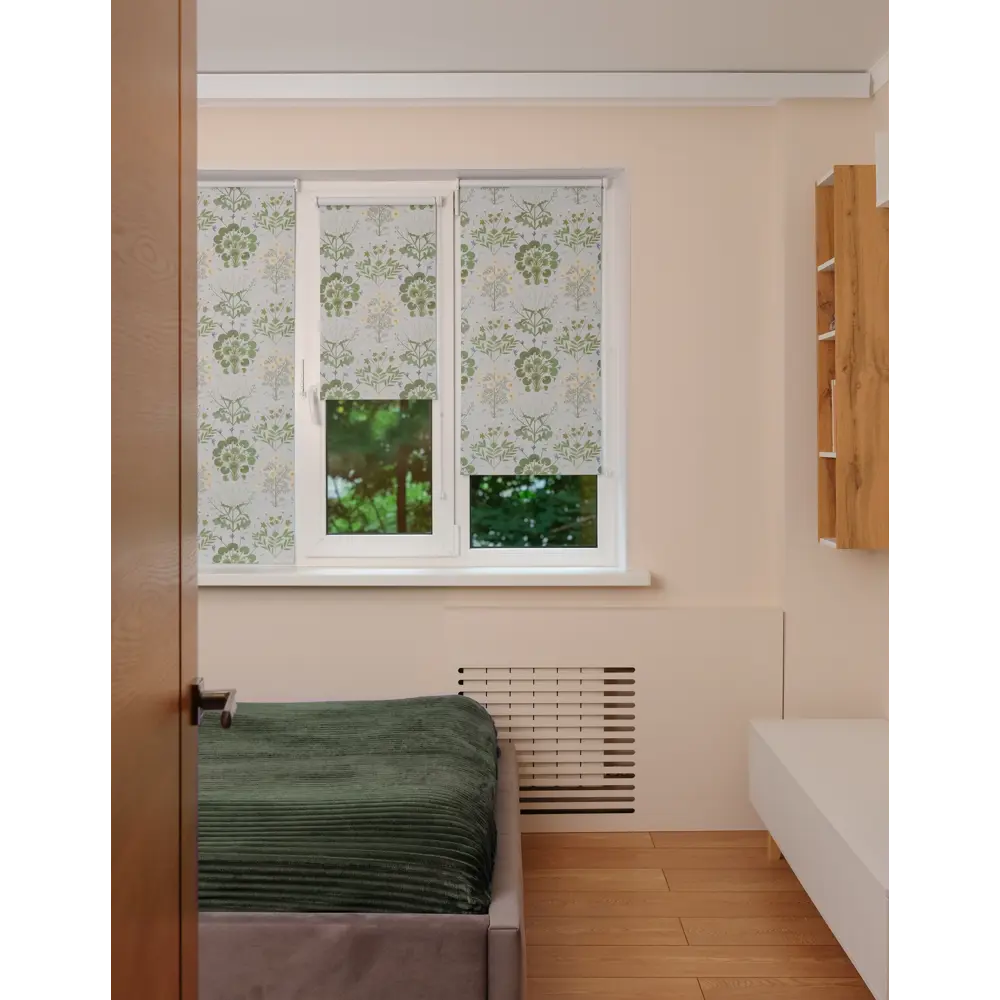 Фото 9 Рулонная штора блэкаут Prakto Зеленый чай9403219065, 110x160см, цвет зеленый