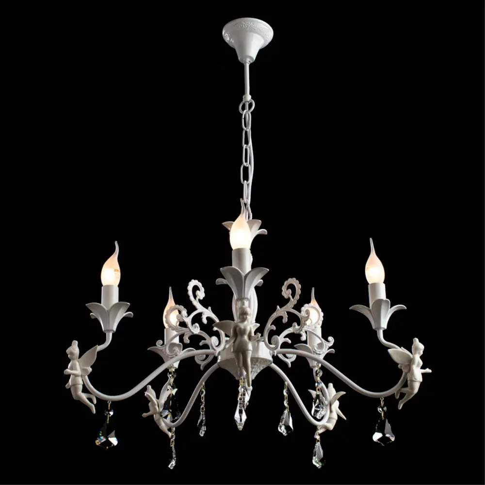 Фото 3 Люстра потолочная ARTE LAMP ANGELINA 5 ламп 10 м² цвет белый Фото 3 Люстра потолочная ARTE LAMP ANGELINA 5 ламп 10 м² цвет белый