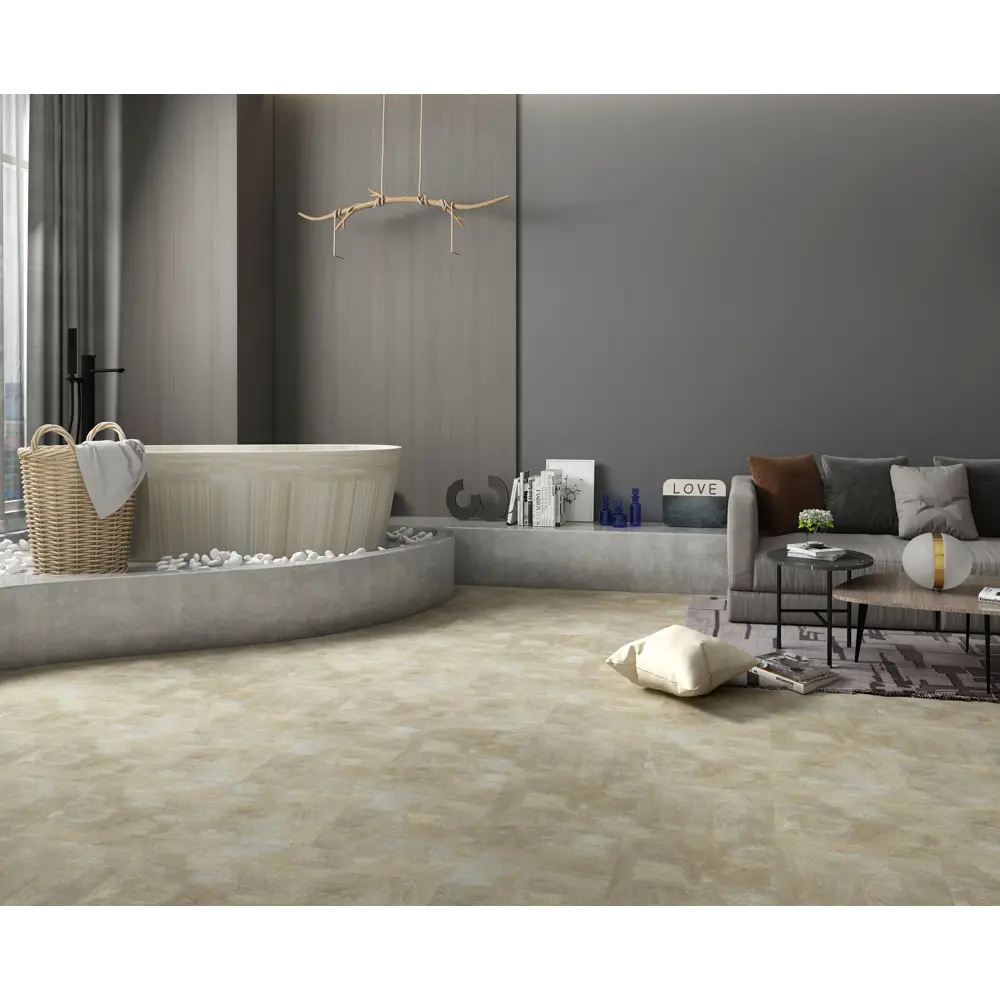 Фото SPC плитка ICON Бетон Буржуа/Concrete Bourgeois 43 класс толщина 6 мм 2.233 м², цена за упаковку Фото SPC плитка ICON Бетон Буржуа/Concrete Bourgeois 43 класс толщина 6 мм 2.233 м², цена за упаковку