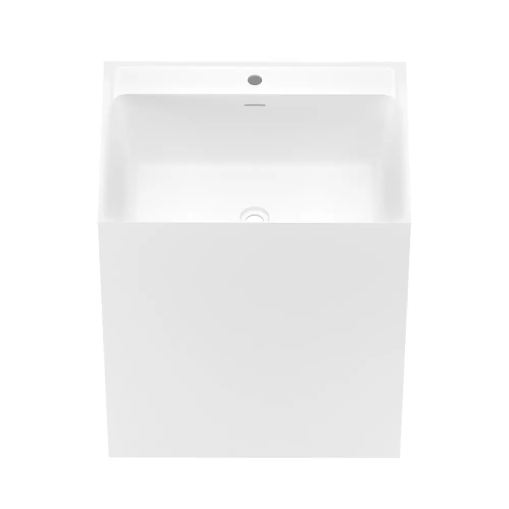 Фото 2 Напольная раковина отдельностоящая Wellsee Doux 20213197R размер 70x50x85 см, с донным клапаном, сифоном, смесителем и вентилями