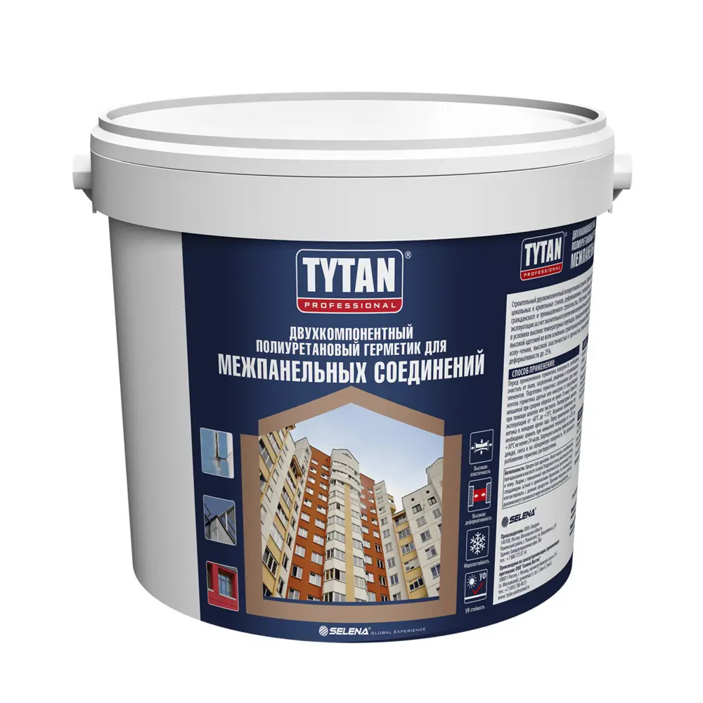 Фото 2 Герметик полиуретановый Tytan Professional 2-х компонентный для межпанельных соединений белый 16 кг Фото 2 Герметик полиуретановый Tytan Professional 2-х компонентный для межпанельных соединений белый 16 кг