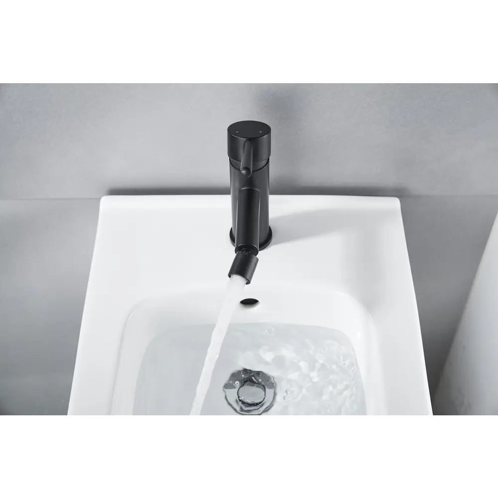 Фото 11 Смеситель для биде Maxonor pure life Pl5087-7 с гигиеническим душем цвет Черный матовый, Черный