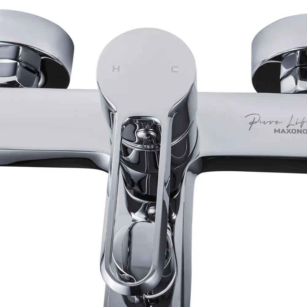 Фото 4 Смеситель для ванны Maxonor pure life Pl32108 однорычажный с душевой лейкой цвет хромированный, хром Фото 4 Смеситель для ванны Maxonor pure life Pl32108 однорычажный с душевой лейкой цвет хромированный, хром