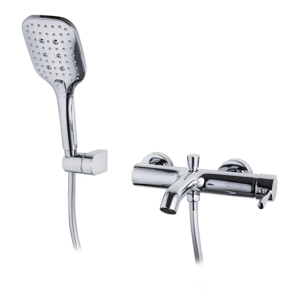 Фото 2 Смеситель для ванны Maxonor pure life Pl3287 однорычажный с душевой лейкой цвет хромированный, хром Фото 2 Смеситель для ванны Maxonor pure life Pl3287 однорычажный с душевой лейкой цвет хромированный, хром