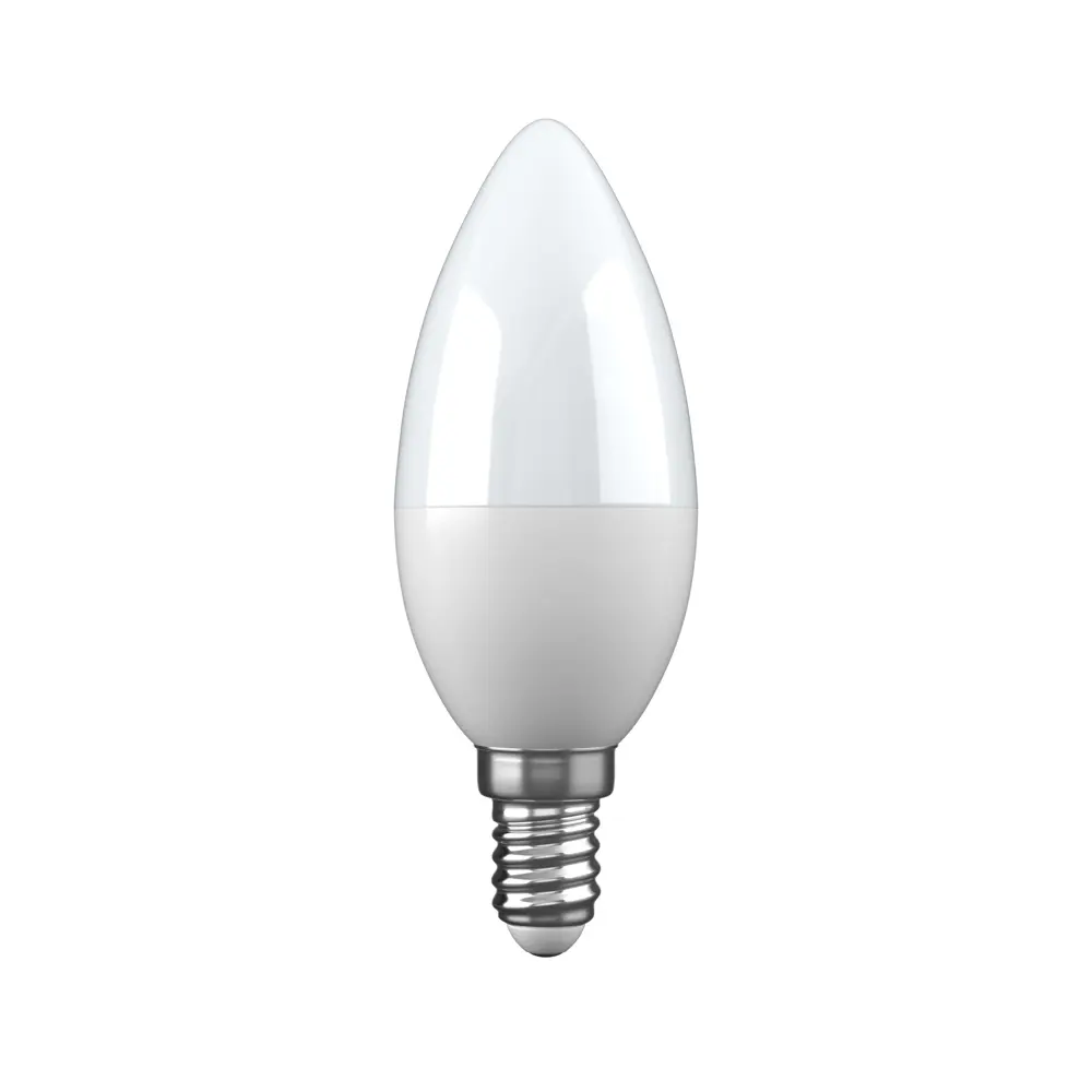 Фото 3 Набор ламп светодиодных cob Триколор Led-tr-c377w6ke14 E14 180-250 В 7 Вт свеча белая 630 Лм 5 шт