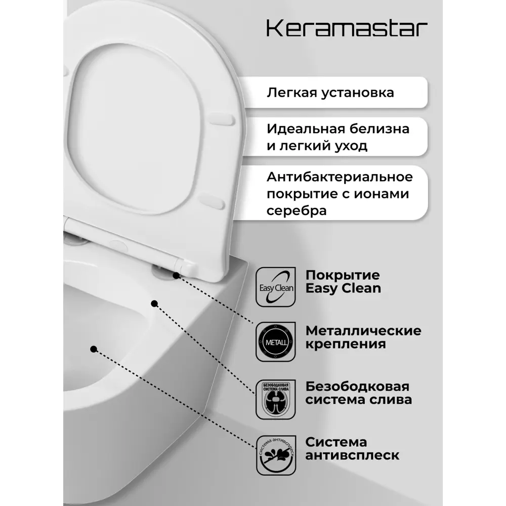 Фото 5 Комплект Keramastar KR034021N 3 в 1: инсталляция 900.K31.01.000 клавиша 700.K31.02.110.110 унитаз Фото 5 Комплект Keramastar KR034021N 3 в 1: инсталляция 900.K31.01.000 клавиша 700.K31.02.110.110 унитаз