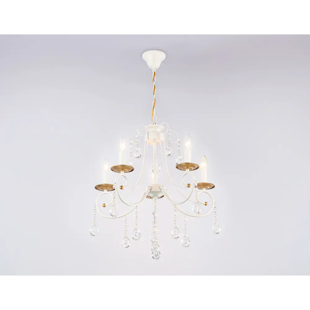 Фото 5 Люстра подвесная Ambrella Light Traditional Ambr_tr4916 5 ламп 7.86 м² цвет белый/золото Фото 5 Люстра подвесная Ambrella Light Traditional Ambr_tr4916 5 ламп 7.86 м² цвет белый/золото