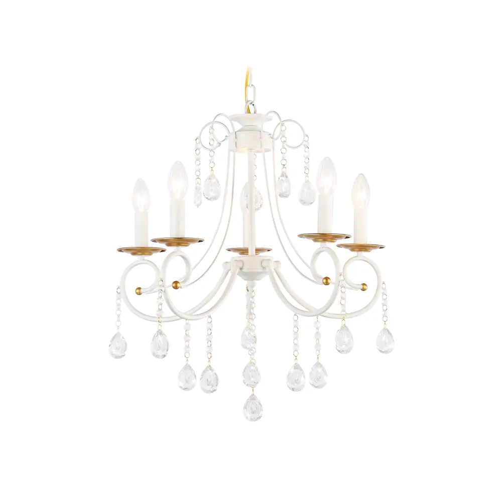 Фото Люстра подвесная Ambrella Light Traditional Ambr_tr4916 5 ламп 7.86 м² цвет белый/золото Фото Люстра подвесная Ambrella Light Traditional Ambr_tr4916 5 ламп 7.86 м² цвет белый/золото