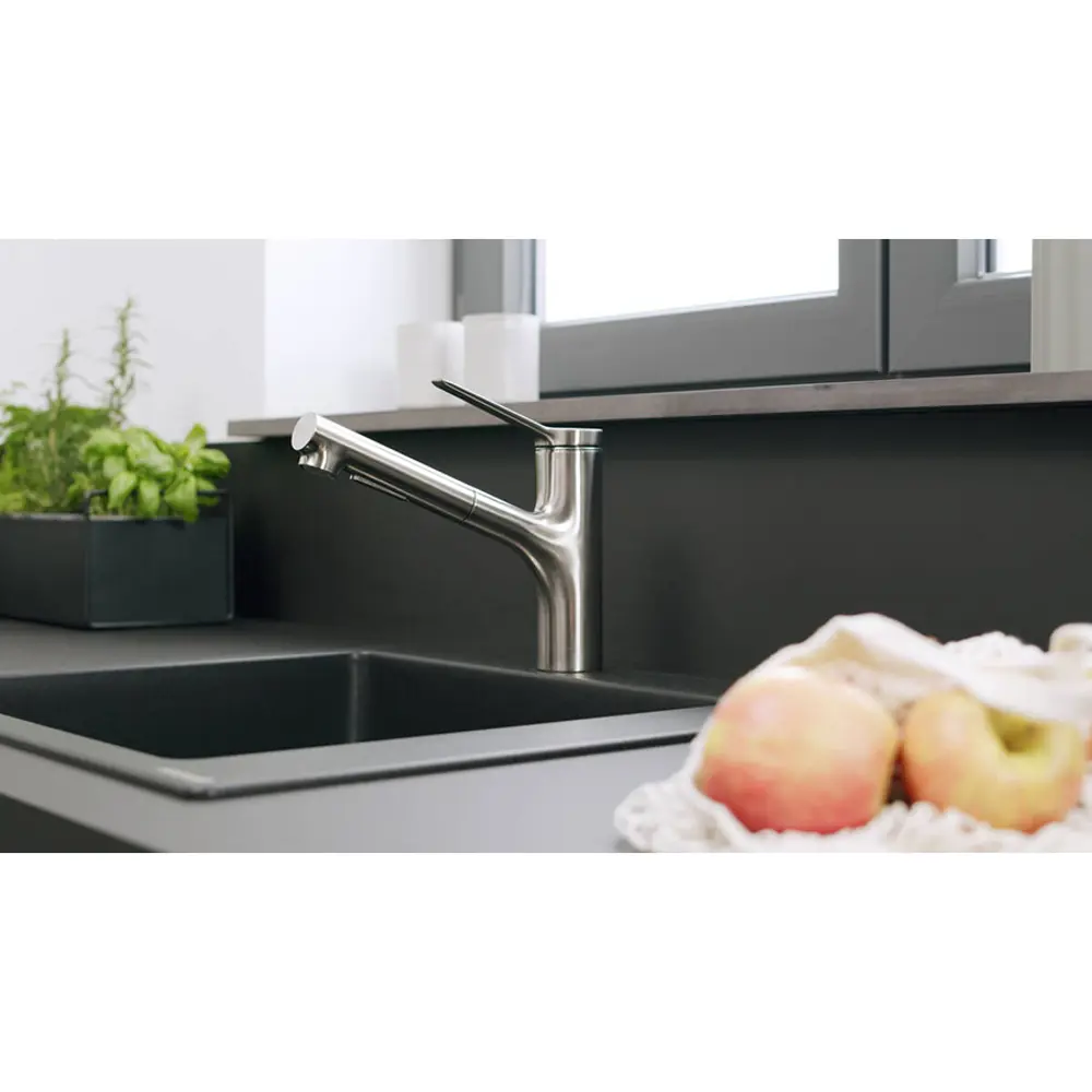 Фото 3 Смеситель для кухни однорычажный Hansgrohe 74803000 излив 14.6 см цвет хром Фото 3 Смеситель для кухни однорычажный Hansgrohe 74803000 излив 14.6 см цвет хром