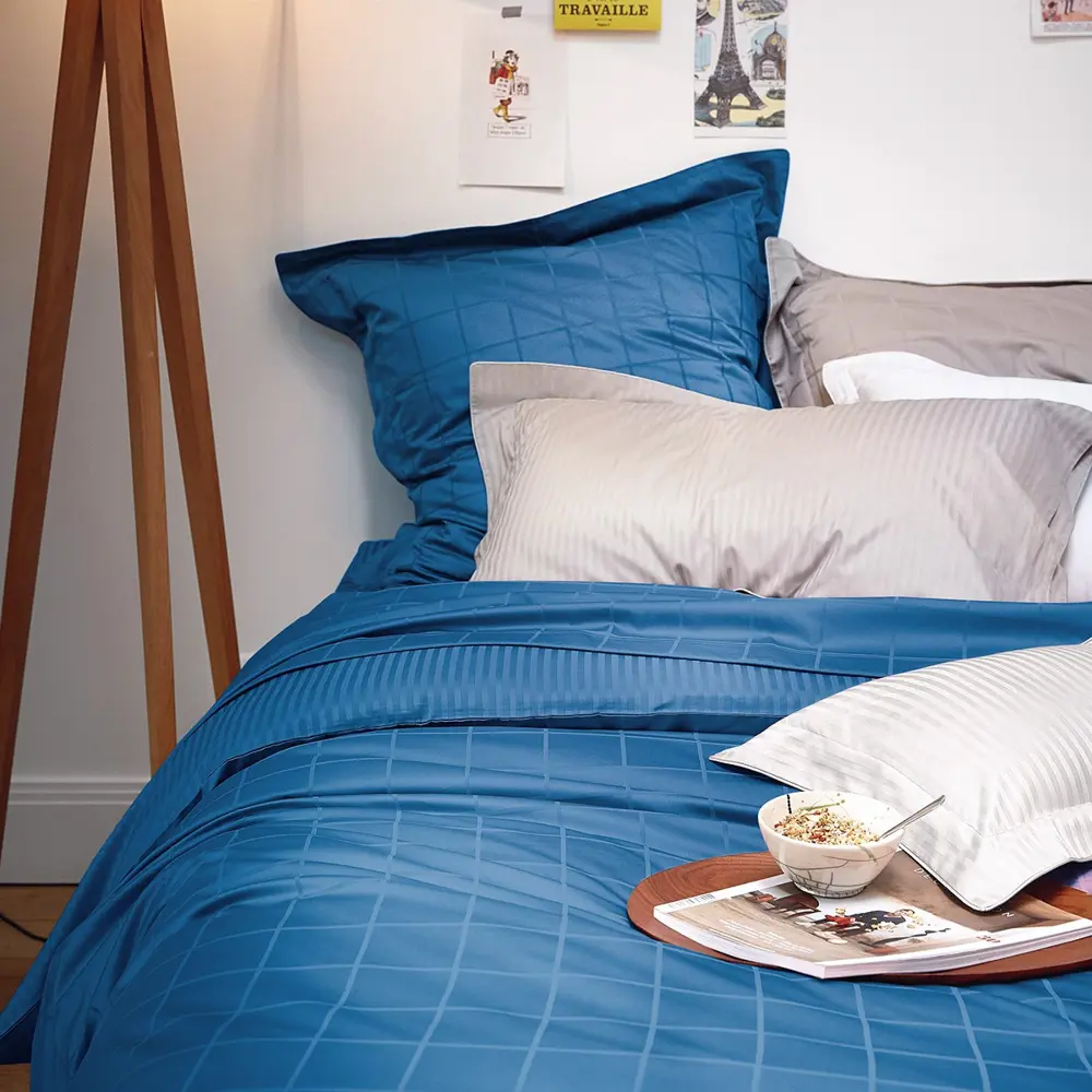 Фото Комплект постельного белья 2-спальный Olivier Desforges Baptiste 32283, сатин, цвет синий Фото Комплект постельного белья 2-спальный Olivier Desforges Baptiste 32283, сатин, цвет синий