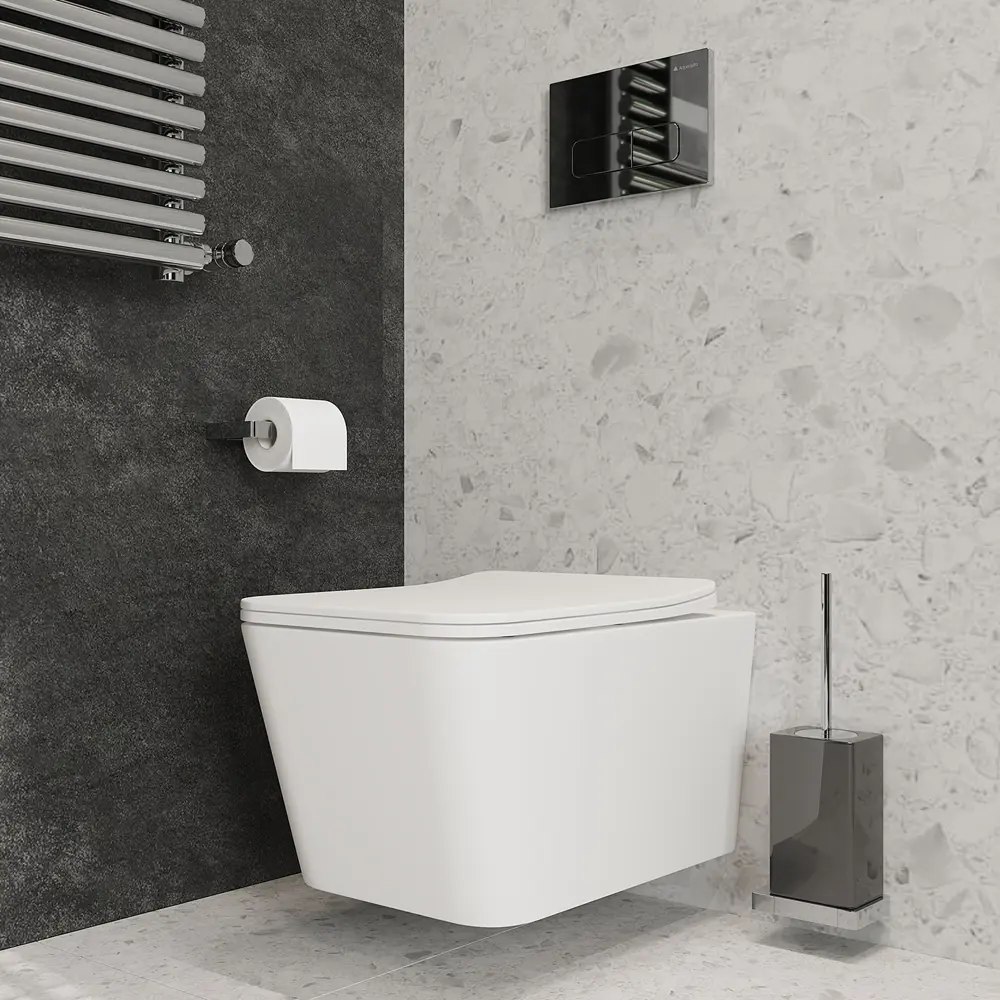 Фото 9 Комплект Инсталляция Geberit Duofix с клавишей Delta01 хром 458.149.21.1 унитаз ADT подвесной сиденье белый матовый форма квадрат Фото 9 Комплект Инсталляция Geberit Duofix с клавишей Delta01 хром 458.149.21.1 унитаз ADT подвесной сиденье белый матовый форма квадрат