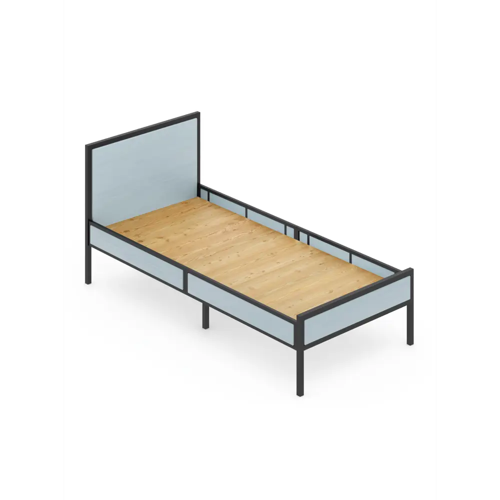 Фото Кровать Solarius kr100loft-gol-black-full 105 x 90 x 206 см сосна цвет голубой, черный Фото Кровать Solarius kr100loft-gol-black-full 105 x 90 x 206 см сосна цвет голубой, черный