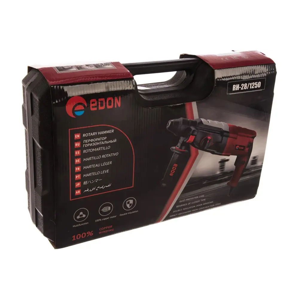Фото 4 Перфоратор сетевой SDS Plus Edon RH-28/1250 1001040402, 1250 Вт, 3.5 Дж Фото 4 Перфоратор сетевой SDS Plus Edon RH-28/1250 1001040402, 1250 Вт, 3.5 Дж