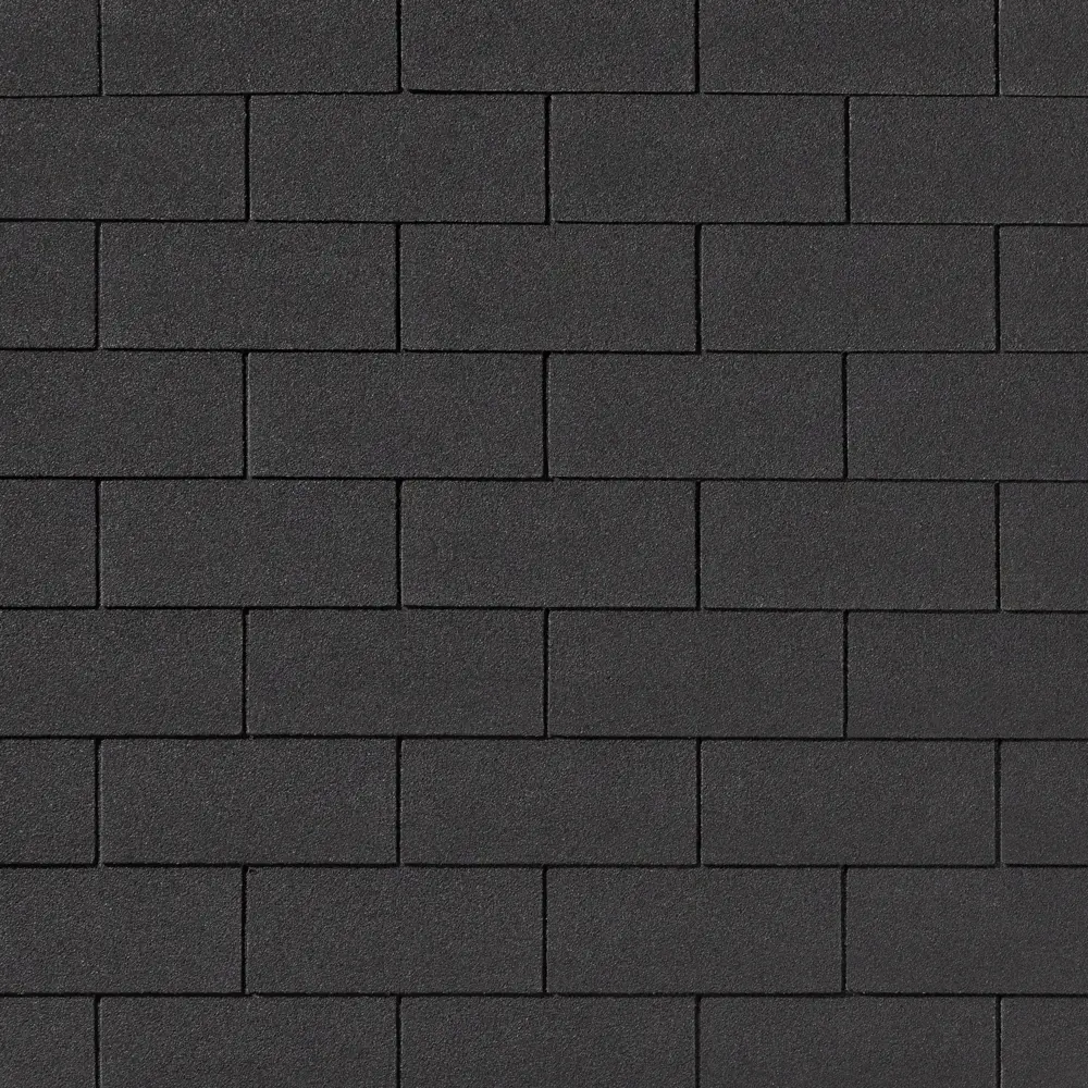 Фото Гибкая черепица Quiet Tile Brick 3м² цвет черный Фото Гибкая черепица Quiet Tile Brick 3м² цвет черный