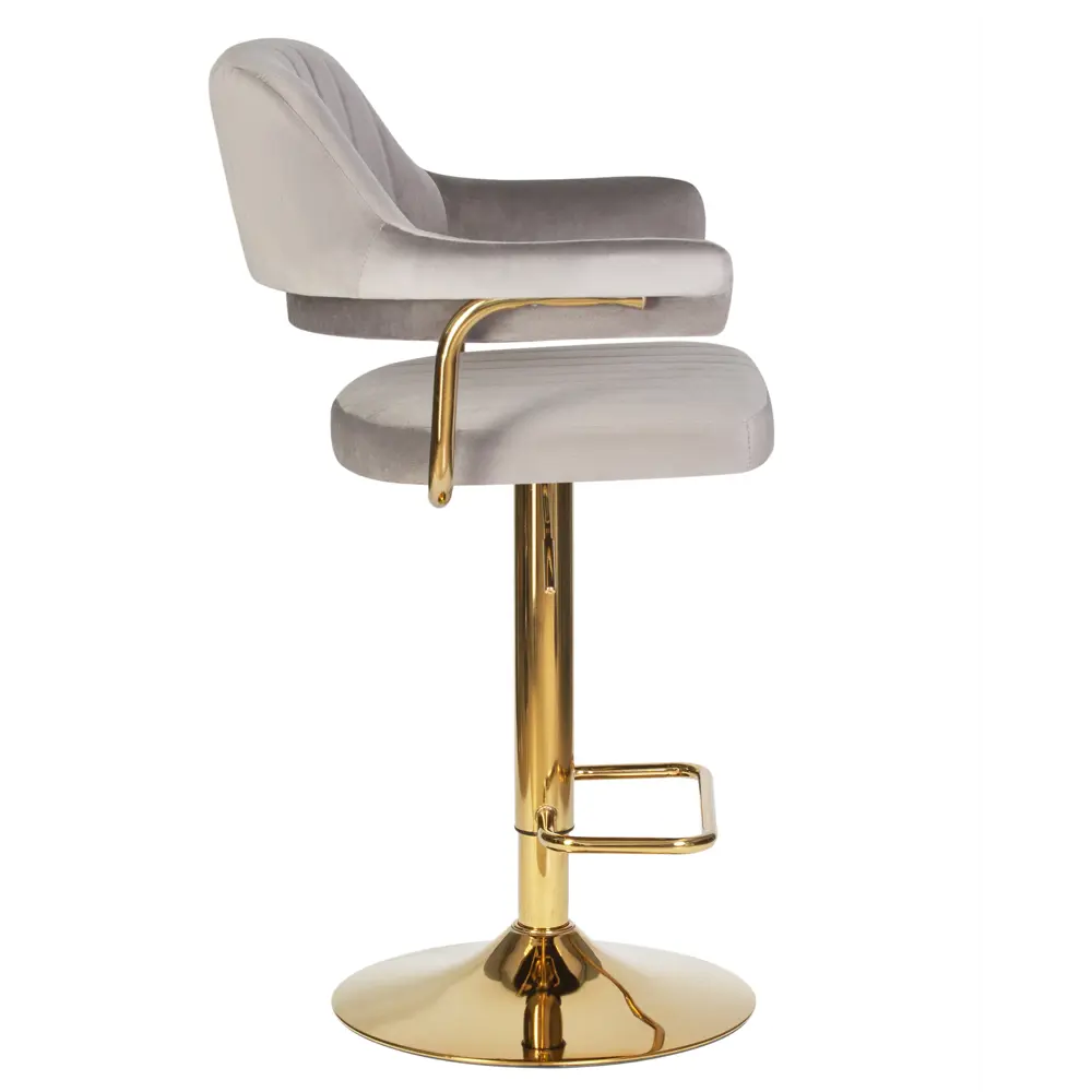 Фото 3 Барный стул Dobrin Charly gold lm-5019 61x120x54 см цвет серый 2 шт Фото 3 Барный стул Dobrin Charly gold lm-5019 61x120x54 см цвет серый 2 шт