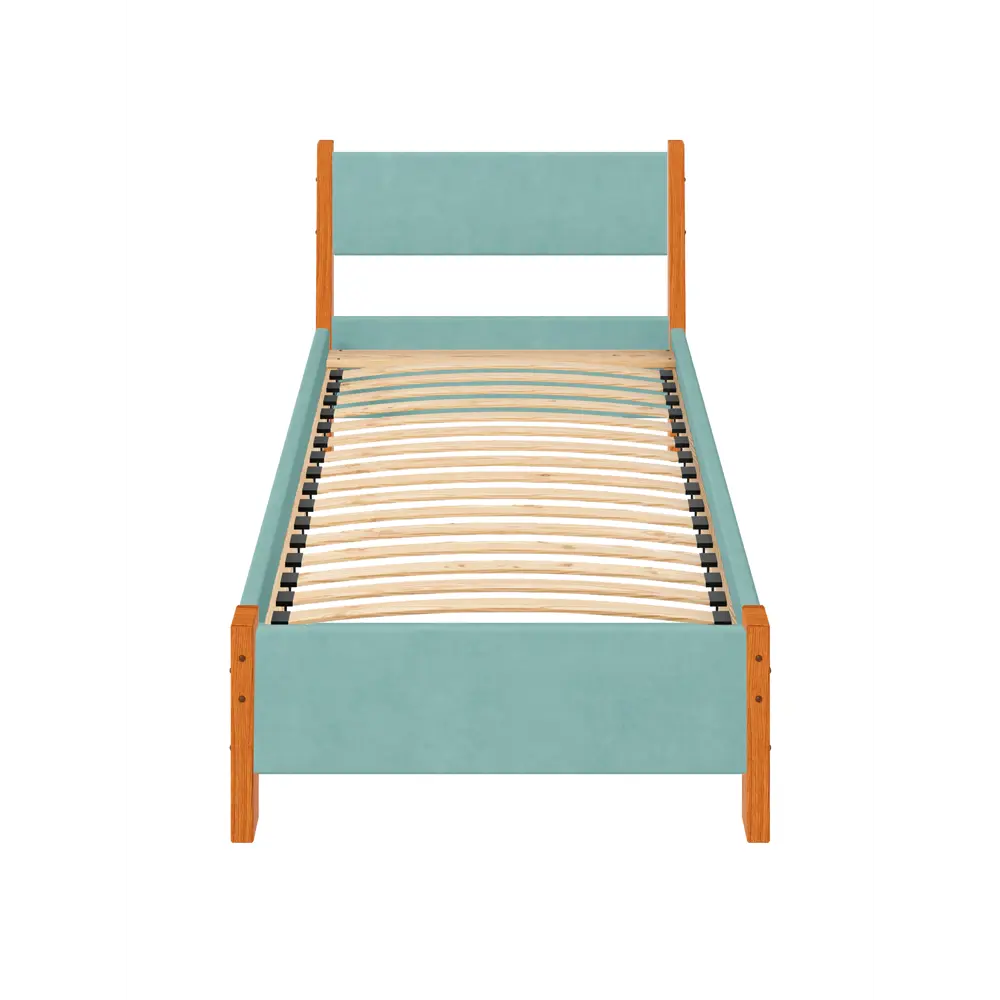 Фото 2 Кровать Solarius Мишка орто основание 100 x 80 x 210 см дерево цвет тиффани;ольха Фото 2 Кровать Solarius Мишка орто основание 100 x 80 x 210 см дерево цвет тиффани;ольха