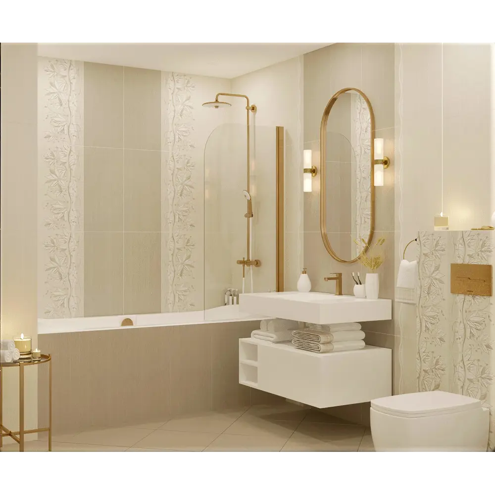 Фото 2 Плитка напольная Azori Romanico Beige 420x420 бежевая 1.23м2, цена за упаковку Фото 2 Плитка напольная Azori Romanico Beige 420x420 бежевая 1.23м2, цена за упаковку