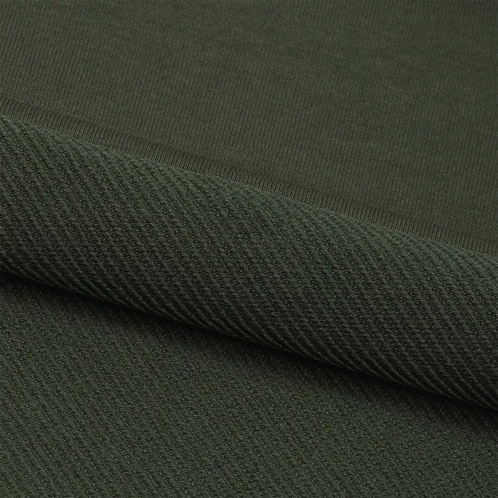 Фото 3 Футер 2х нитка петля Поликоттон стрейч 220г Twill French Terry цв.S096 хаки в нарезке 3м