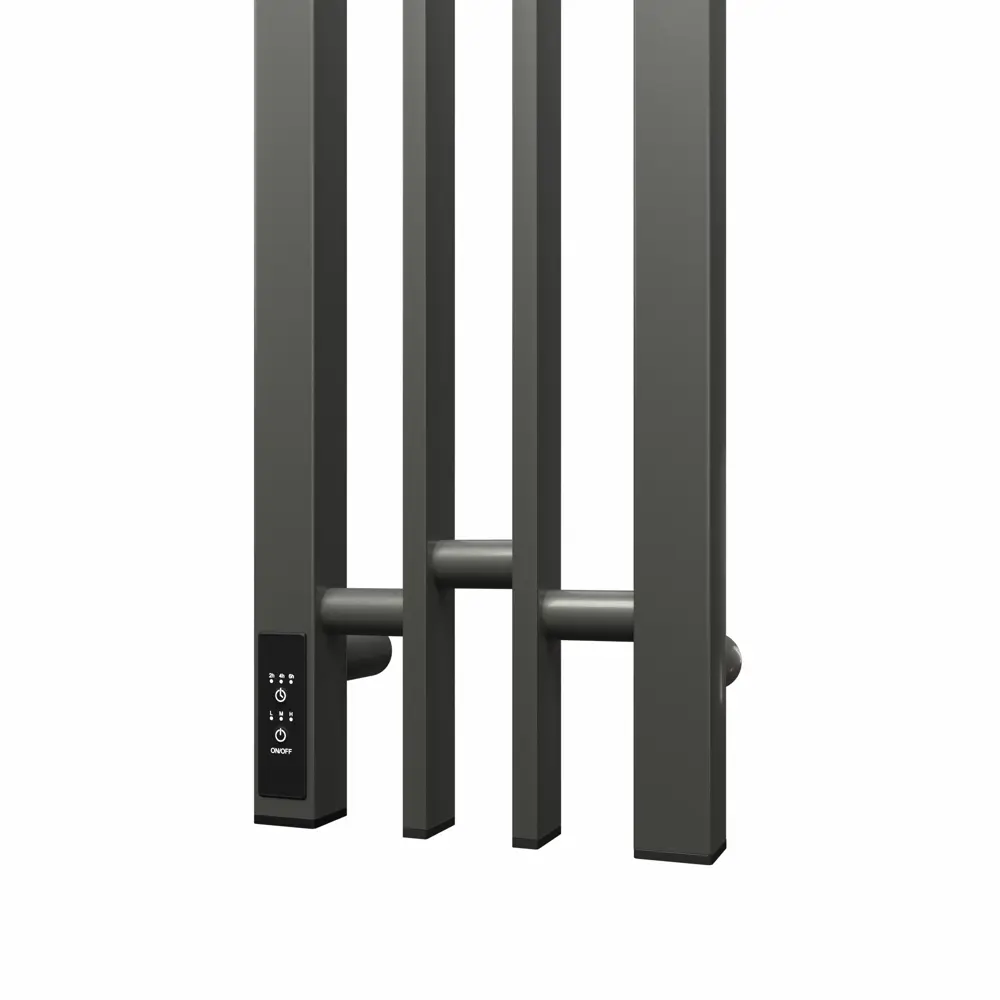 Фото 5 Полотенцесушитель электрический Point Moonstone PNMS728GB П2 140x800 мм 100 Вт с терморегулятором I-образный цвет графит блеск Фото 5 Полотенцесушитель электрический Point Moonstone PNMS728GB П2 140x800 мм 100 Вт с терморегулятором I-образный цвет графит блеск