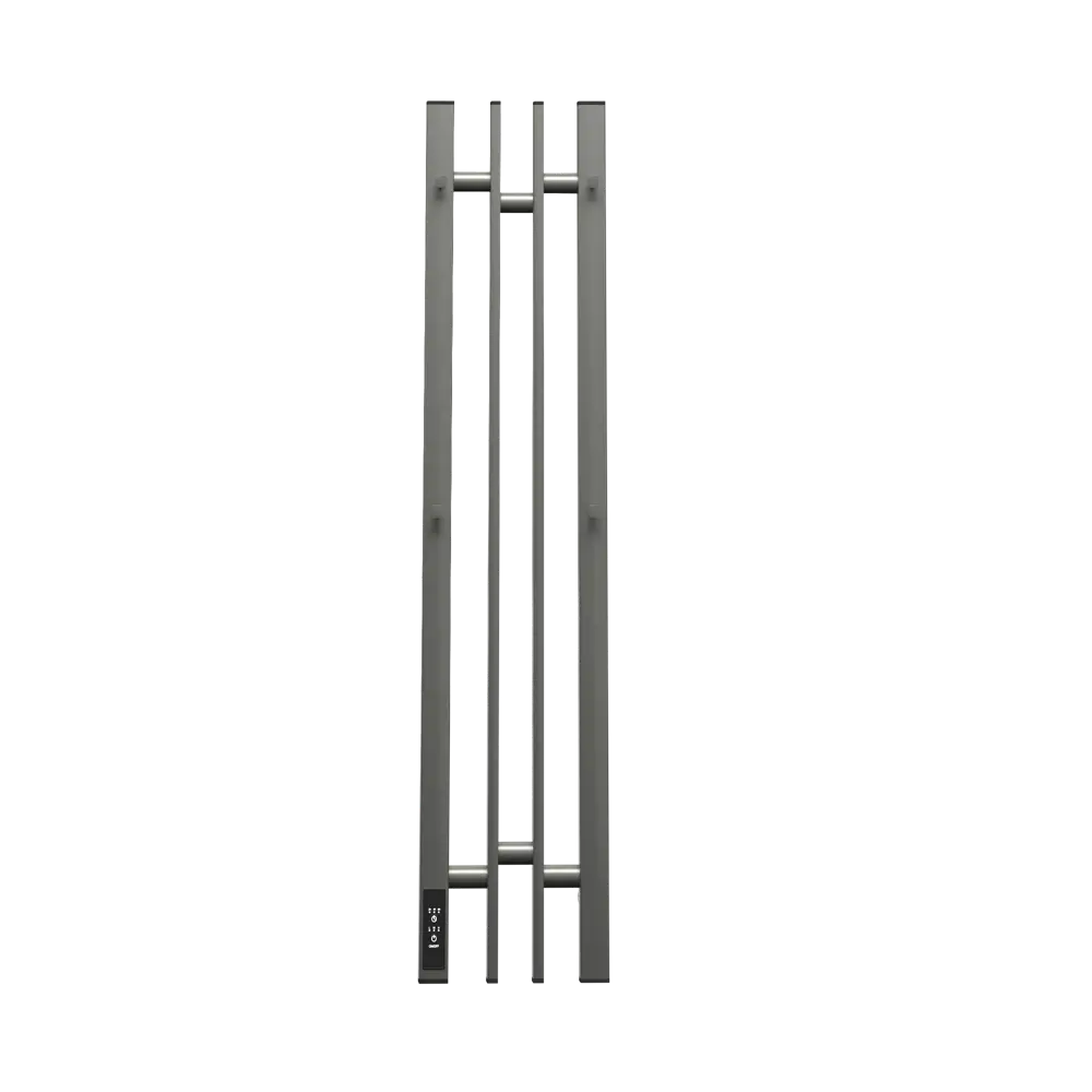 Фото 3 Полотенцесушитель электрический Point Moonstone PNMS728GB П2 140x800 мм 100 Вт с терморегулятором I-образный цвет графит блеск Фото 3 Полотенцесушитель электрический Point Moonstone PNMS728GB П2 140x800 мм 100 Вт с терморегулятором I-образный цвет графит блеск