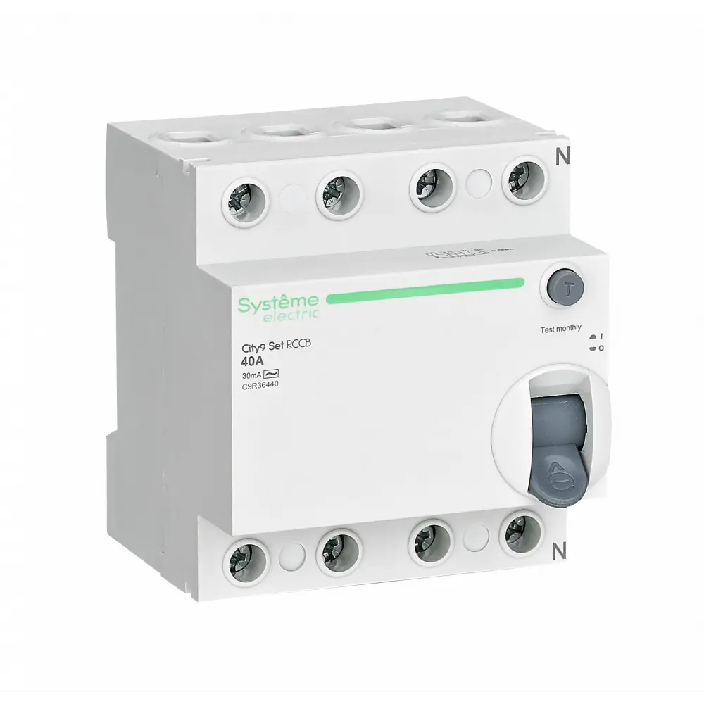 Фото Дифференциальный автомат Systeme electric City9 Set 4P C40 А 30 мА 6 кА C C9R36440 Фото Дифференциальный автомат Systeme electric City9 Set 4P C40 А 30 мА 6 кА C C9R36440
