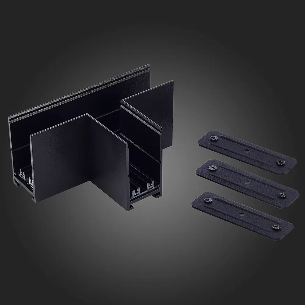 Фото 2 Коннектор St Luce St015.422.22 т-образный жесткий для соединения трековых шинопроводов однофазный цвет черный