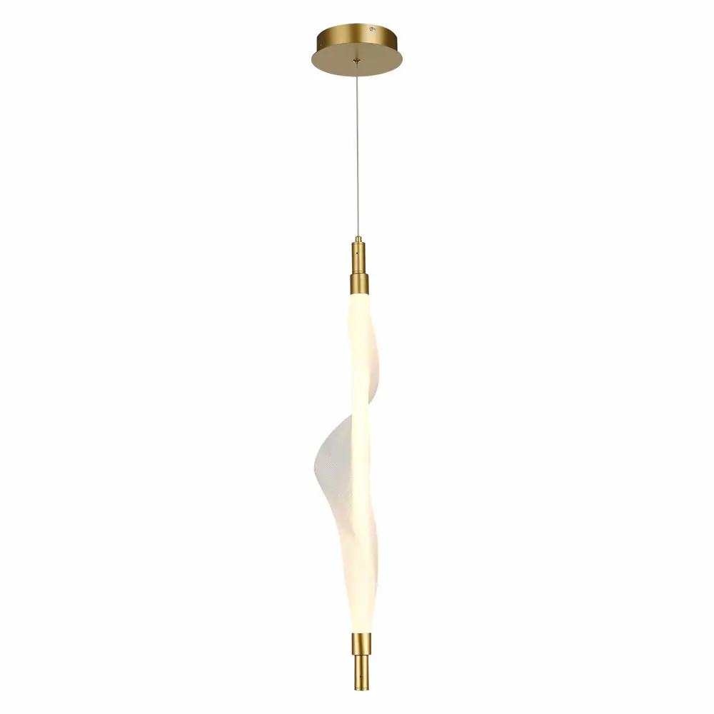 Фото Люстра подвесная светодиодная ST LUCE SL6109.213.01 9 м² нейтральный белый свет цвет золотистый Фото Люстра подвесная светодиодная ST LUCE SL6109.213.01 9 м² нейтральный белый свет цвет золотистый