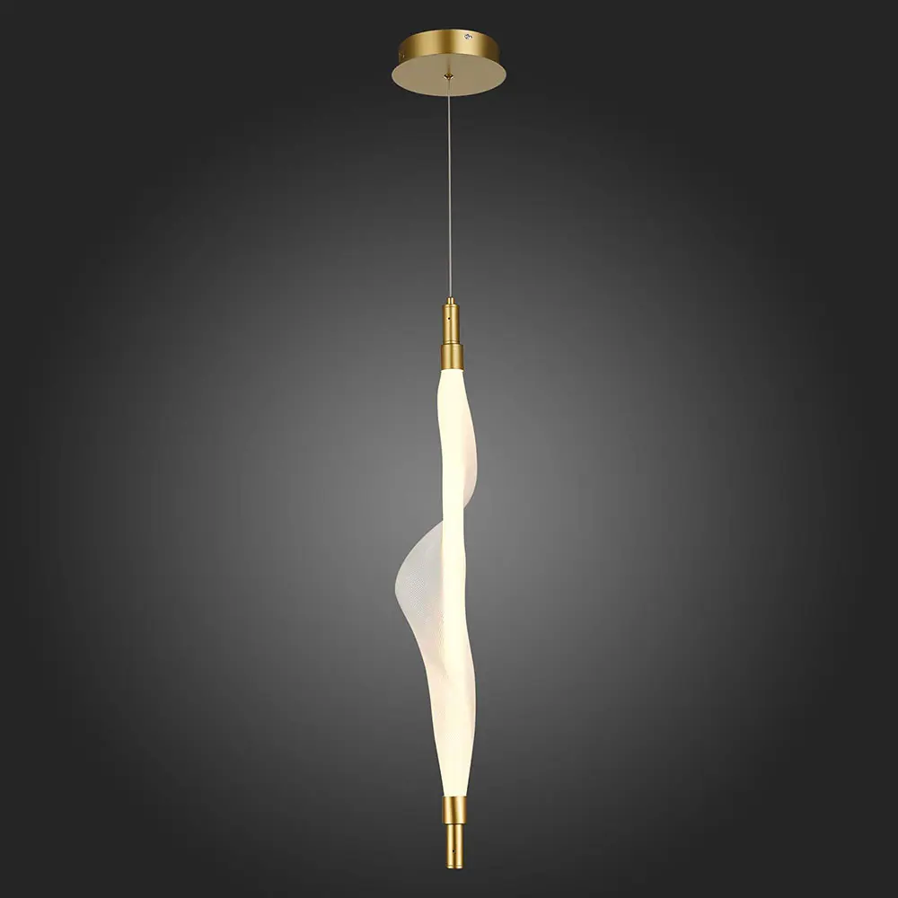 Фото 4 Люстра подвесная светодиодная ST LUCE SL6109.213.01 9 м² нейтральный белый свет цвет золотистый Фото 4 Люстра подвесная светодиодная ST LUCE SL6109.213.01 9 м² нейтральный белый свет цвет золотистый