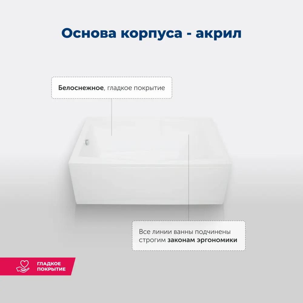 Фото 6 Ванна акриловая Aqunet VEGA 190x100 Комплект 4 в 1: Ванна, каркас, фронтальная и боковая панели Фото 6 Ванна акриловая Aqunet VEGA 190x100 Комплект 4 в 1: Ванна, каркас, фронтальная и боковая панели