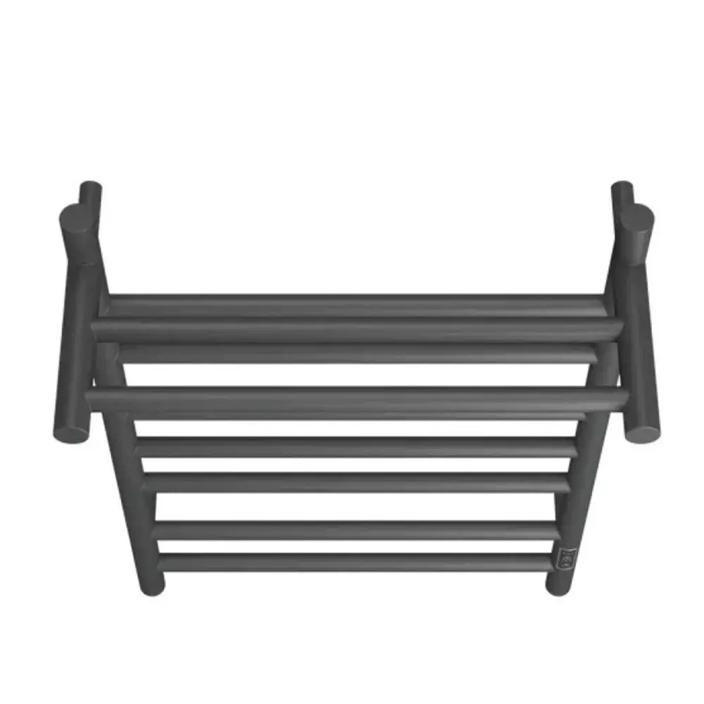 Фото 2 Полотенцесушитель электрический Bauedge Stil Shelf Gun Grey П7 400x800 мм 110 Вт с полкой лесенка цвет темно-серый металлик Фото 2 Полотенцесушитель электрический Bauedge Stil Shelf Gun Grey П7 400x800 мм 110 Вт с полкой лесенка цвет темно-серый металлик