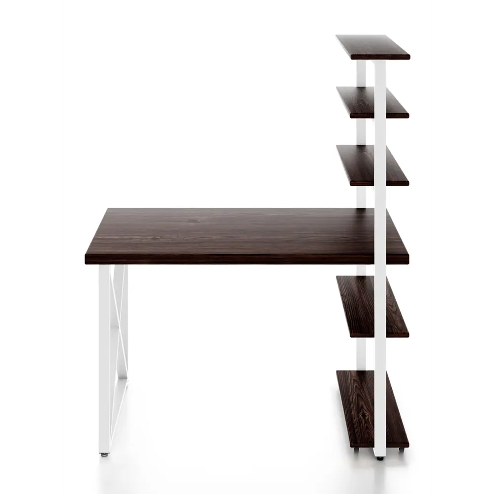 Фото 2 Стол Solarius loft с 5 полками столешница 40 мм 80x145x100 см крестообразные ножки сосна цвет венге Фото 2 Стол Solarius loft с 5 полками столешница 40 мм 80x145x100 см крестообразные ножки сосна цвет венге