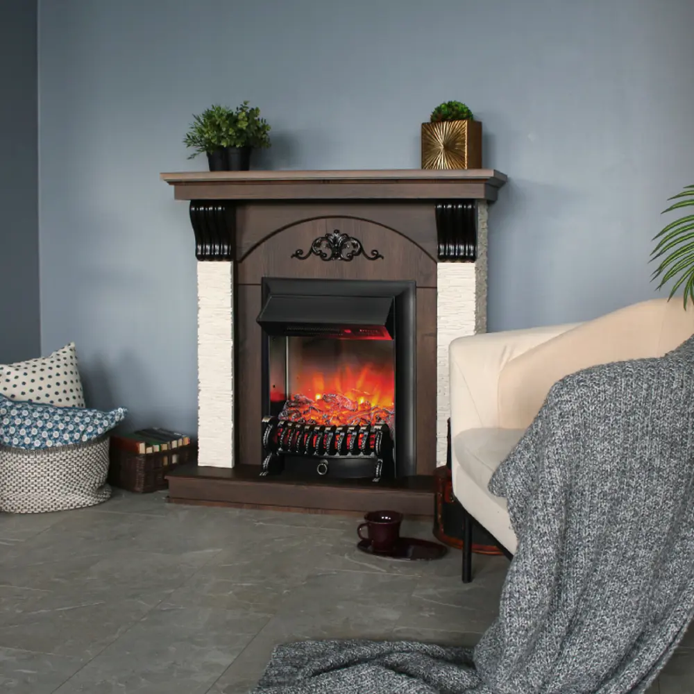Фото 2 Каминокомплект Realflame Corfino с очагом Fobos Lux BL 1600Вт орех итальянский Фото 2 Каминокомплект Realflame Corfino с очагом Fobos Lux BL 1600Вт орех итальянский