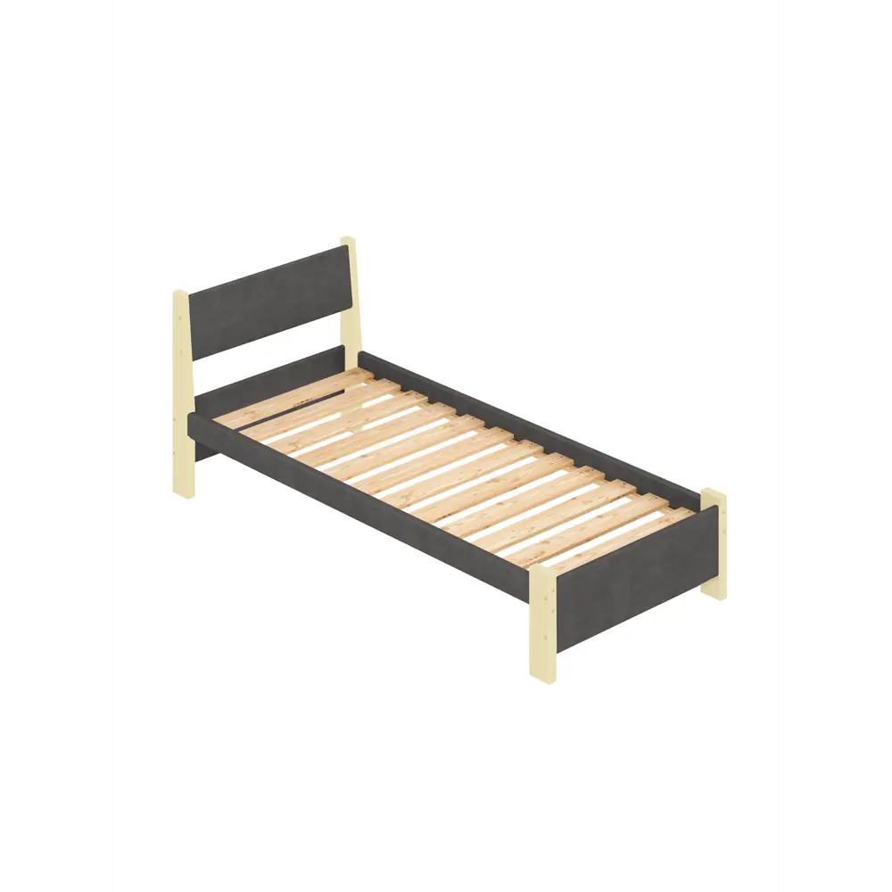 Фото Кровать Solarius Мишка реечное основание mkr-obiv-rs17-van70-190 80 x 80 x 200 см дерево цвет темно-серый/ванильный Фото Кровать Solarius Мишка реечное основание mkr-obiv-rs17-van70-190 80 x 80 x 200 см дерево цвет темно-серый/ванильный