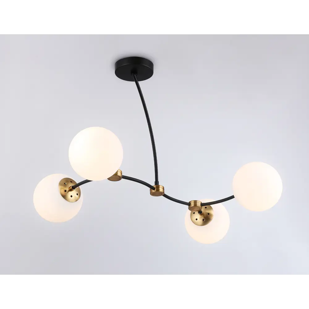 Фото 9 Люстра на штанге светодиодная Ambrella light Tr2544 10 м² нейтральный белый свет цвет черный Фото 9 Люстра на штанге светодиодная Ambrella light Tr2544 10 м² нейтральный белый свет цвет черный