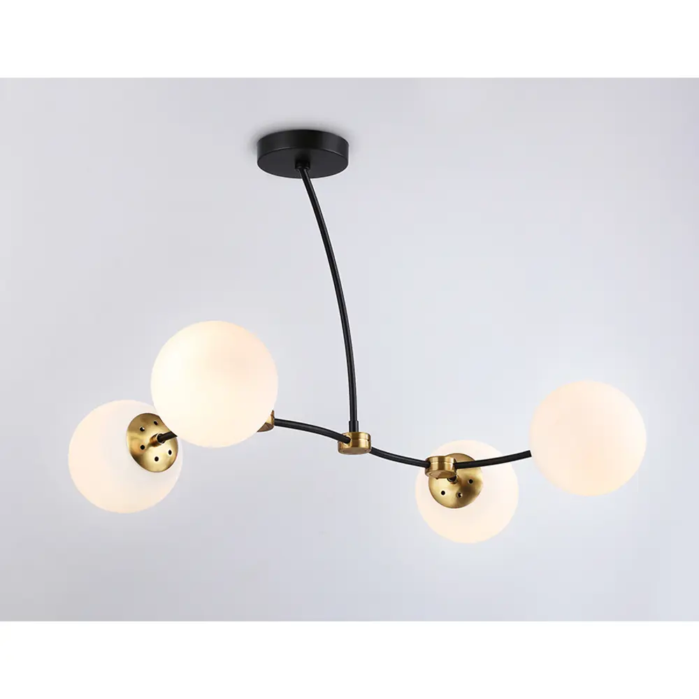 Фото 4 Люстра на штанге светодиодная Ambrella light Tr2544 10 м² нейтральный белый свет цвет черный Фото 4 Люстра на штанге светодиодная Ambrella light Tr2544 10 м² нейтральный белый свет цвет черный