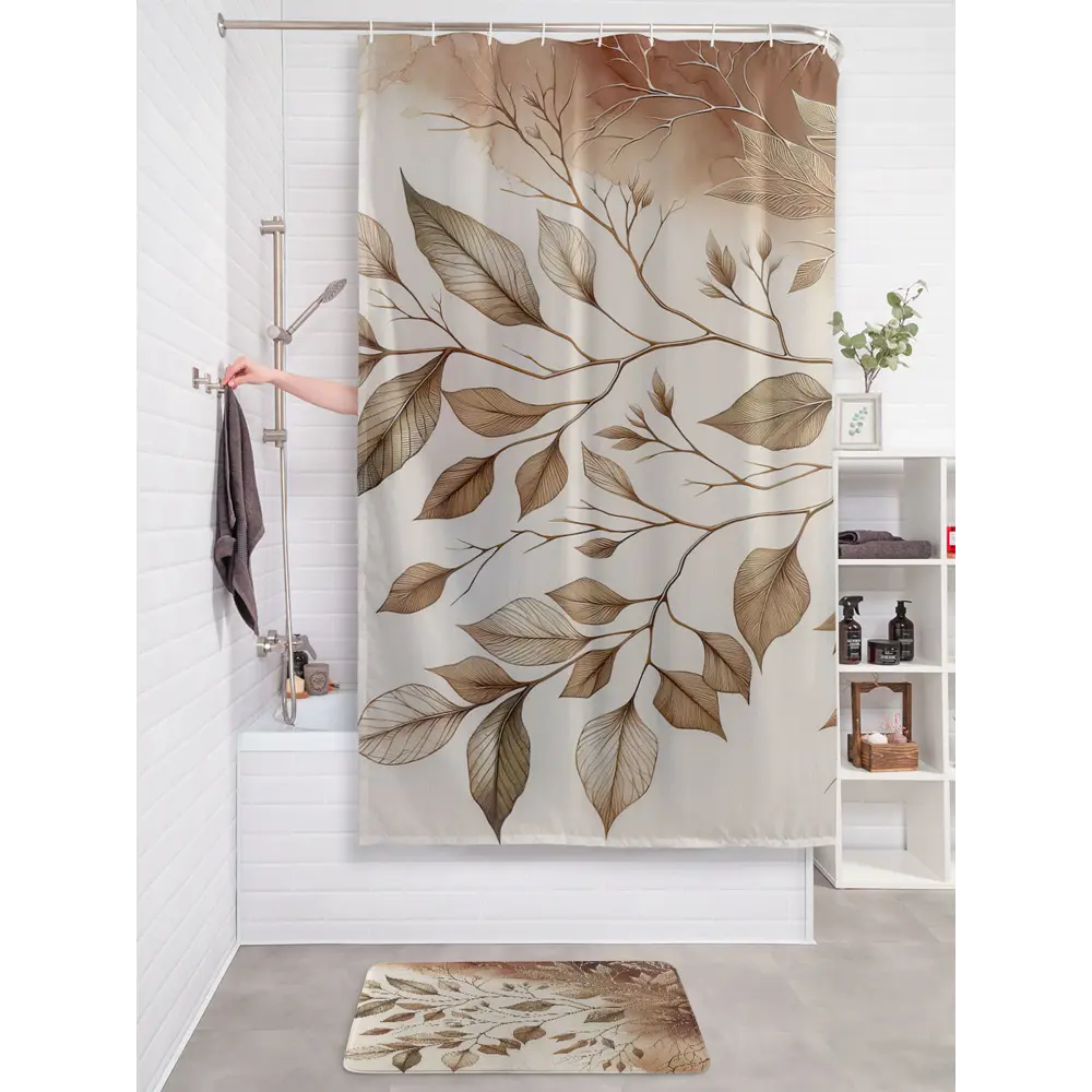 Фото 4 Шторка для ванной комнаты JOYARTY sc_sd1670 200x180см цвет разноцветный