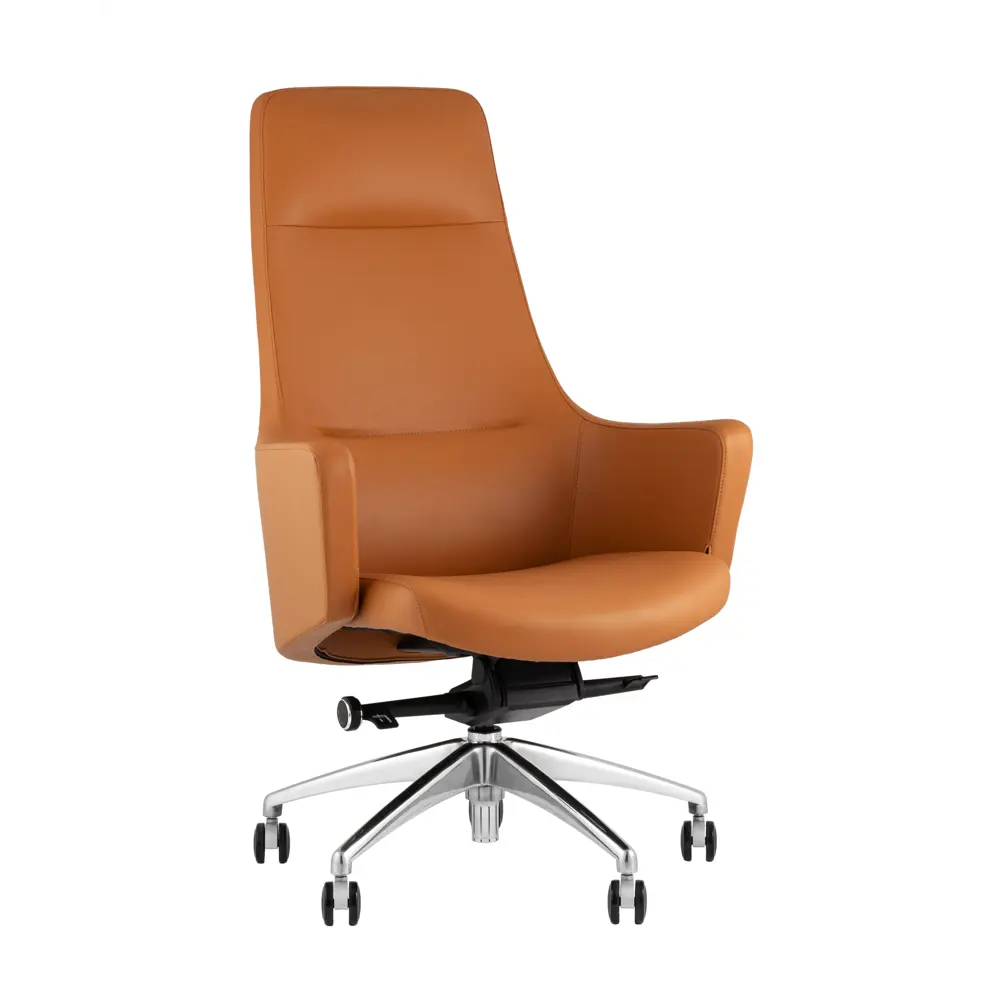 Фото 4 Офисное кресло Stool group Ferris 68x128x63 см эко кожа цвет коричневый Фото 4 Офисное кресло Stool group Ferris 68x128x63 см эко кожа цвет коричневый