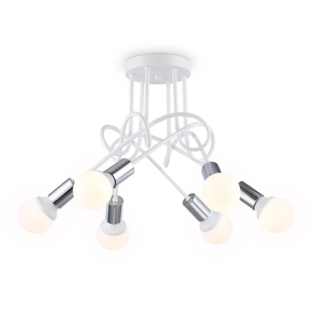 Фото Люстра на штанге светодиодная Ambrella light Tr80417 12 м² нейтральный белый свет цвет белый Фото Люстра на штанге светодиодная Ambrella light Tr80417 12 м² нейтральный белый свет цвет белый