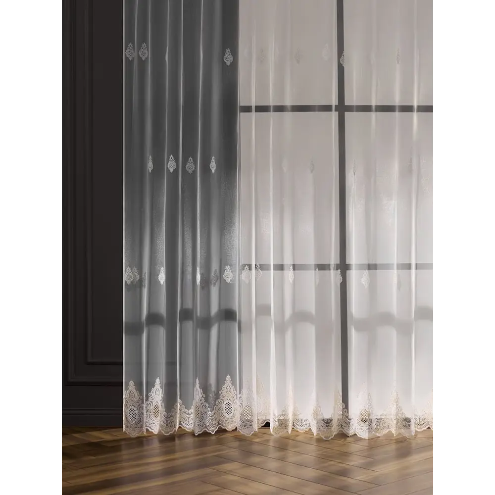 Фото 3 Штора Arya home 8001885869487 на шторной ленте 250x300 см цвет белый золото Фото 3 Штора Arya home 8001885869487 на шторной ленте 250x300 см цвет белый золото