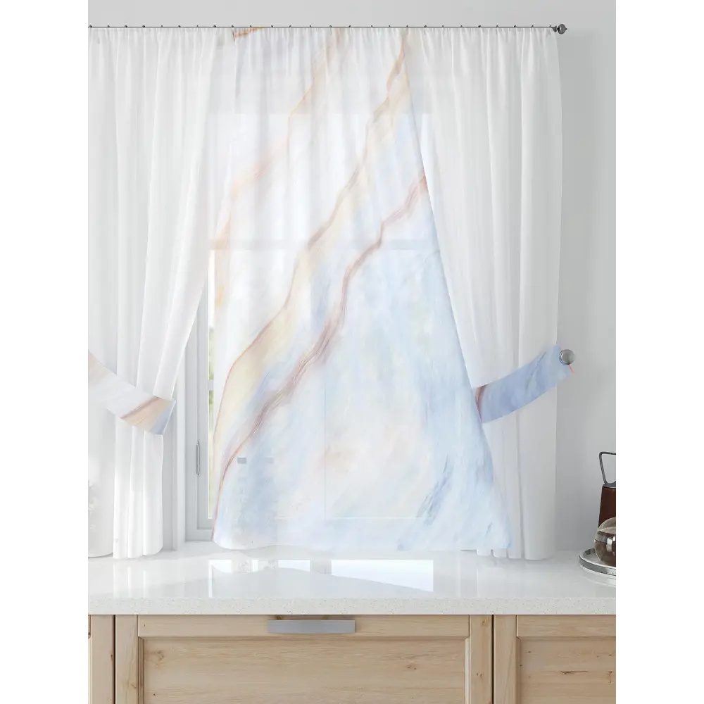 Фото 4 Тюль Comfy way Лерис - 92 CW509092-150 на шторной ленте 150x300 см цвет белый