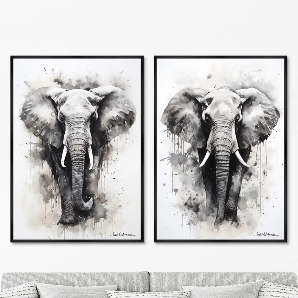 Фото Набор картин Artnomore Walking elephants 2024г. AR-777001038 75x105 см 2 шт Фото Набор картин Artnomore Walking elephants 2024г. AR-777001038 75x105 см 2 шт