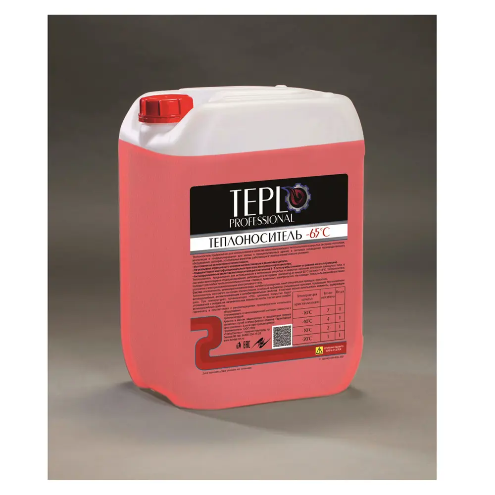 Фото Теплоноситель Teplo professional 274635 65°C 10.1 кг этиленгликоль концентрат Фото Теплоноситель Teplo professional 274635 65°C 10.1 кг этиленгликоль концентрат