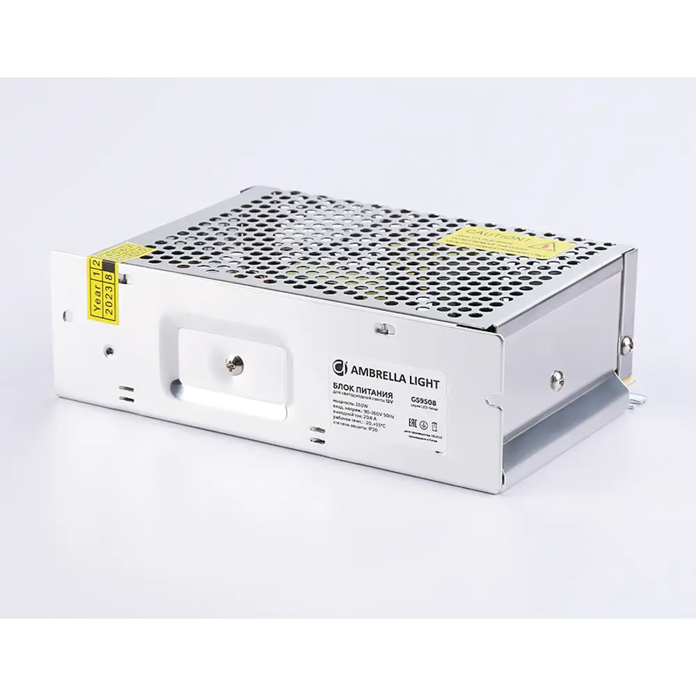 Фото 5 Блок питания для светодиодной ленты Ambrella Light 12 В 250 Вт 20.8A 12.5A IP20 90-260 В 160x98x50 Фото 5 Блок питания для светодиодной ленты Ambrella Light 12 В 250 Вт 20.8A 12.5A IP20 90-260 В 160x98x50