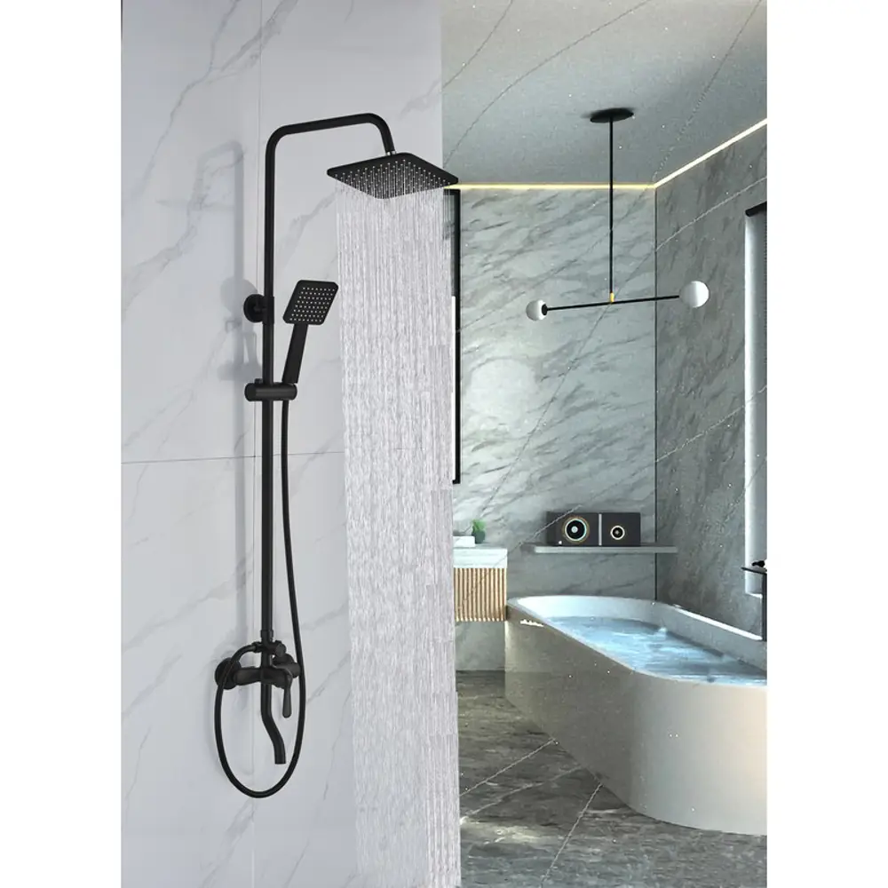 Фото 3 Душевая стойка Boch Mann ECO Quadro Black 8427 1 режим цвет черный Фото 3 Душевая стойка Boch Mann ECO Quadro Black 8427 1 режим цвет черный