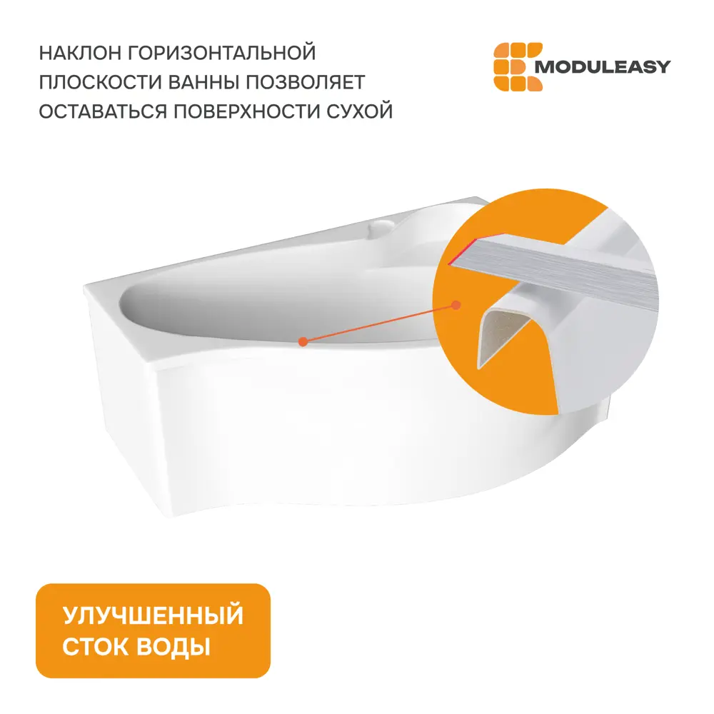 Фото 4 Прямоугольная ванна Moduleasy HAZEL 01хе1710п акрил 170х99см Фото 4 Прямоугольная ванна Moduleasy HAZEL 01хе1710п акрил 170х99см