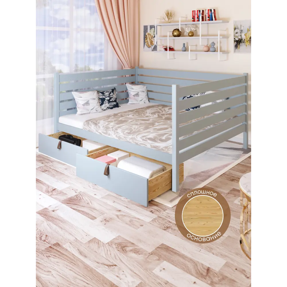 Фото 5 Кровать Solarius Tahta-spin180-190gol-full-2yash 190 x 101 x 200 см сосна цвет голубой Фото 5 Кровать Solarius Tahta-spin180-190gol-full-2yash 190 x 101 x 200 см сосна цвет голубой