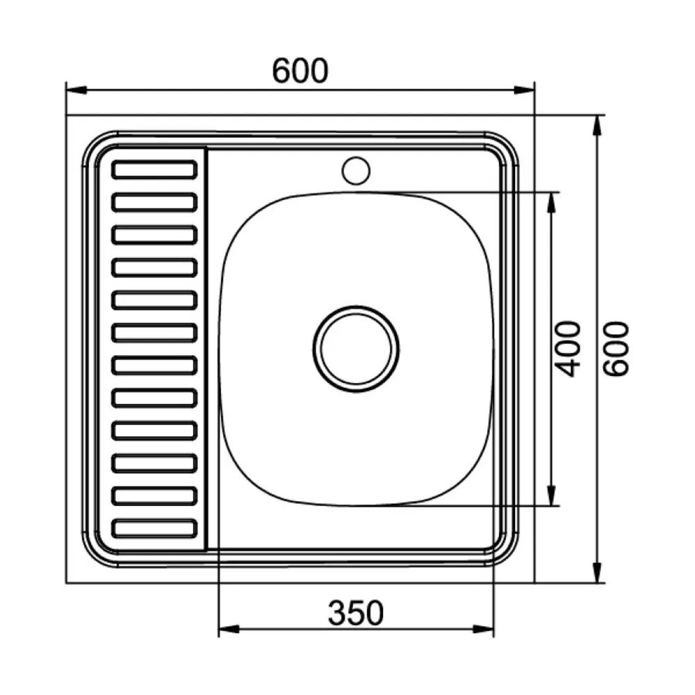 Фото 3 Накладная мойка Mixline 528015 60x60 см глубина чаши 16 см нержавеющая сталь цвет хром Фото 3 Накладная мойка Mixline 528015 60x60 см глубина чаши 16 см нержавеющая сталь цвет хром