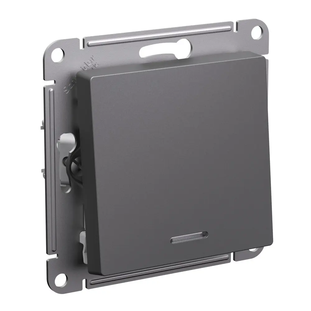 Фото Переключатель встраиваемый Systeme electric AtlasDesign ATN001463 1 клавиша с подсветкой цвет черный Фото Переключатель встраиваемый Systeme electric AtlasDesign ATN001463 1 клавиша с подсветкой цвет черный